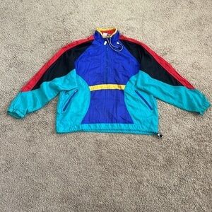 Vintage 90’s Tail Multicolour Windbreaker 3/4 Full Zip Unisex Size M